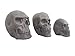Burnable Imitated Human Skull Charcoal Handicrafts for Indoor or Outdoor Fireplaces, Firepit, Campfire, Halloween Decor, BBQ (Qty 6, Black)