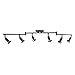 DND 6-Light Adjustable Track Lighting Kit - Flexible Foldable Arms- GU10 Bulbs Included. CE2000-BZ (Black)
