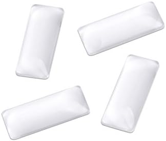 10x25mm Rectangular Clear Glass Cabochon Glass Tile Crystal Magnifying Cameo Base Cover Pack of 50