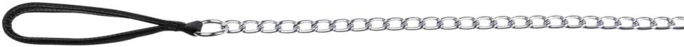 Trixie Chain lead with nylon hand loop, 1.00 m/4.0 mm, black, 1.00 m x 4.0 mm (Pack of 1)