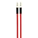 (Chromo Inc) 1.5m AUX Flat cable + 1.5m cable w/ 1 Angled End - Red