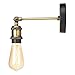Home Luminaire 31680 Rushford 1-Light Adjustable Sconce with Exposed Bulb Antique Brass/Bronze Finish