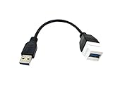 Poyiccot USB 3.0 Keystone Jack Cable, USB 3.0 A Male to USB 3.0 Keystone Jack Female M/F Pigtail Extension Keystone-to-Cable for Wall Plate Connectors Adapter Convertor Cable