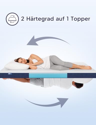 BedStory Topper 180 x 200 cm, 10 cm Height Mattress Topper Made of Gel Memory Foam, H3 and H4 Breathable Topper with Removable Cover for Mattress Box Spring Bed Sofa Bed, Oeko-Tex Certified
