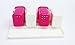 Honla Interlocking Plastic Flatware Caddy Organizer on Tray,Silverware,Cutlery,Utensil Drying Rack Holder for Kitchen Countertop Dining Table Storage,4 Compartment Drainer,Pink and White