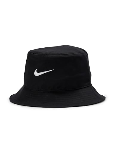 Nike Apex Swoosh Bucket Hat, White/Black, Large, L