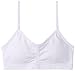 Maidenform Girl girls Seamless Ruched Crop Bra, White, X-Large