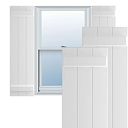 Ekena Millwork 16 1/8"W x 58"H True Fit PVC Three