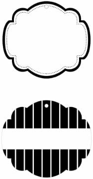 Party Partners Design 12 Count Customizable Tag Set, Black