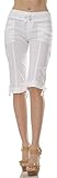 Helium London Womens Stretch Poplin Cargo Capri With Drawstring Waist