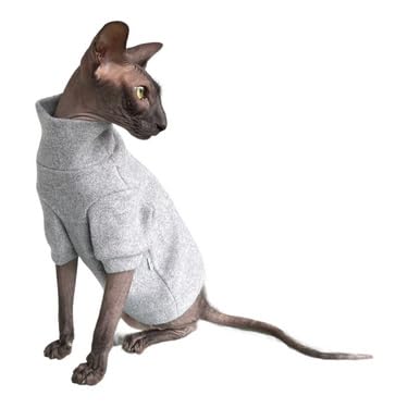 Kotomoda Cat's Cozy Comfort for Hairless Beauties:Winter sweater Brushed coco Grey for Sphynx and Naked Cats (X-Small) — image 1