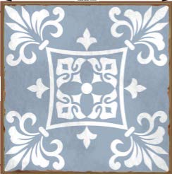 Blue Tile Stickers Victorian Morrocan Modern Retro self Adhesive wall Art Decor transfers- Bathroom backsplash Kitchen splashbacks Floral Decals Peel and Stick (Blue 1, 4 inch) Pack of 10