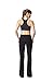 TLC Sport UK Women's Figure Firming Tummy Control Sculpting Compression Standard Waist Yoga Bootcut Bootleg Pants Black