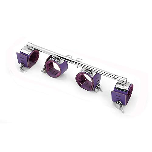 SCARLET KITTEN Exercise Spreader Bar with 4 Adjustable Straps Set, Purple and Silver - Thumbnail 5