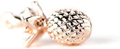 16K Rose Gold Plated Pineapple Pendant Dainty Pineapple Charm DIY Pineapple Necklace Supply - 1PPA (Rose Gold)