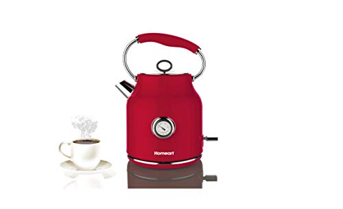 Homeart Electric Kettle, Stainless Steel, Stylish, 1.7 Liter, Red