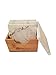 Marble Coaster Gift Set with Bamboo Holder, Set of 4 (White)