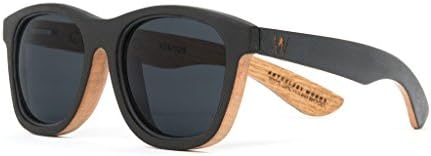 American Made Recycled Oak Black Wooden Sunglasses for Men - Woodzee x Anthology Woods Classic