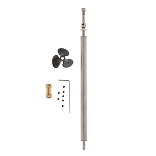 B Blesiya Metal 200mm Drive Shaft, Cardan Joint, 3-Blade Propeller, Sleeve for RC Ships Boats Spare Parts - for 3.17mm Motor Shaft, 8x8x200mm