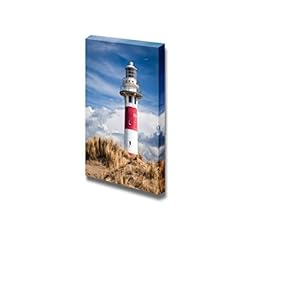 Canvas Prints Wall Art - Lighthouse in Nieuwpoort Belgium | Modern Wall Decor/Home Decoration Stretched Gallery Canvas Wrap Giclee Print. Ready to Hang - 12" x 18"