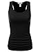 JJ Perfection Women's Knit Racer Back Tank Top Black M