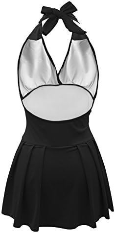 ECOFUN One Piece Backless Bather Swimsuit Plus Size Swimwear High Waisted