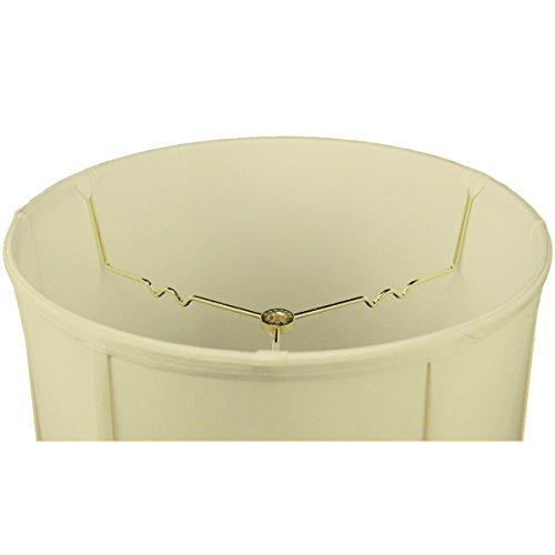 HomeConcept 141617DRES Egg Shell Shantung Drum Lampshade with Brass Spider Fitter by Home Concept, 14" x 16" x 17" - Thumbnail 3