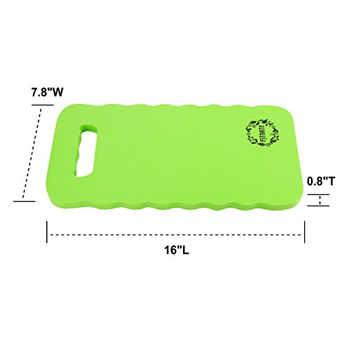 FITNATE Garden Kneeler Pad by 16" L x7.8 Wx0.8 T Kneeling Mat for Gardening, Baby Bath, Floor Cleaning, Yoga, Prayers & Exercise - High Density Foam Kneeler - Bath Kneeling Mat-Green