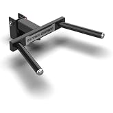 Commercial Grade Dip Bar Attachment &ndash; Compatible with 1" Hole Power Racks &amp; Squat Frames With 3x3 Post | Heavy Duty Steel | Professional Gym Quality