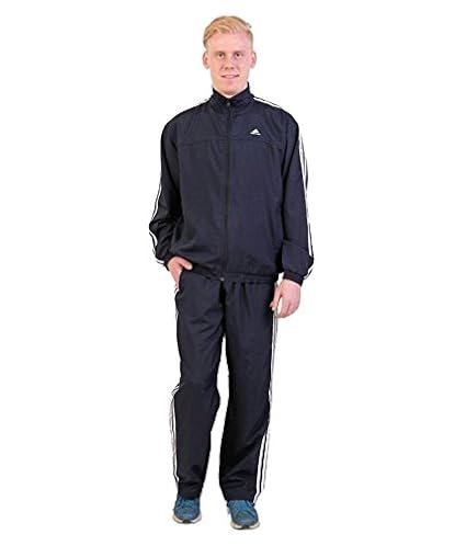 adidas navy polyester tracksuit