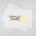 100 Premium Thank You Cards, Envelopes & Stickers - White Gold Foil Stamped – Blank Bulk Folded Note Card - for Weddings, Birthdays, Baby Shower & Business – Presented in a Strong & Stylish Gift Box