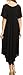 Sakkas 1701 - Lilia Embroidered Lace Up Bodice Relaxed Fit Maxi Sun Dress - Black - OS