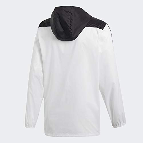 adidas Men's Tiro Windbreaker, White/Black, Small