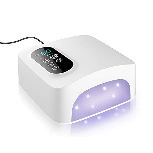Nail Dryer 72W Gel Nail Polish UV Light With 3 Timers, Automatic Sensor for Gels Polishes (Needed Plugged in-White)