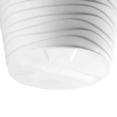 KADAX Blumentopf, Blumenkübel, runder Pflanzkübel für Innen- und Außenbereiche, wetterfester Pflanztopf aus Kunststoff, Übertopf für Blumen, Haus, Garten, Balkon (Ø 40 cm, weiß) – Bild 6