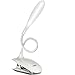 AMIR Rechargeable 16 LED Book Light, Clip on Reading Light, Flexible Desk Lamp with Touch Switch, 3 Levels Brightness Eye-Care, up to 8 Hours Reading. Perfect for Bookworms & Kids (White)