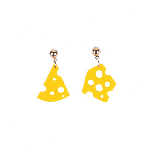 MYANAIL Yellow Cheese Cute Acrylic Creative Earrings Girls