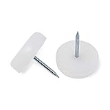 7/8-Inch Plastic Glide with Nail Flat Head White, 25-Pack