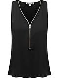 THENEWNEW Womens Sleeveless Chiffon Waist Length Blouse (S-3XL)