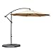 Le Papillon 10-ft Offset Hanging Patio Umbrella Aluminum Outdoor Cantilever Umbrella Crank Lift, Beige