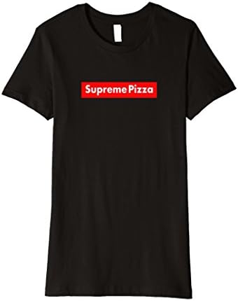 Womens Supreme Pizza T-Shirt Small Black