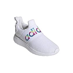 adidas Lite Racer Adapt Running Shoe, White/Light