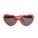 Fashion Large Women Lady Girl Oversized Heart Shaped Retro Sunglasses Cute Love Eyewear (red)