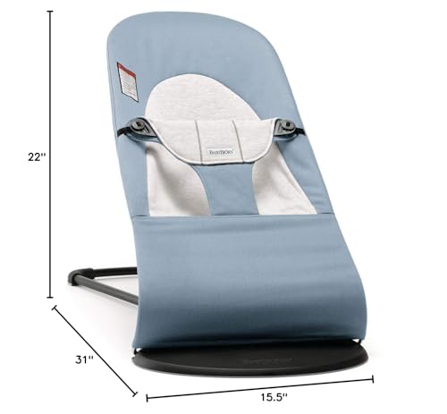 BabyBjrn Bouncer Balance Soft, Cotton/Jersey, Blue/Gray