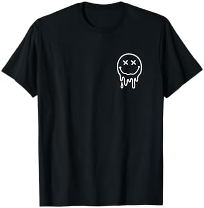 Amazon.com: X Eyes Smiling Face Dripping Paint Graffiti T-Shirt