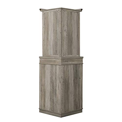 Home Source Stone Grey Corner Bar Unit with Builtin Wine Rack and Lower Pricepulse