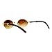 Retro Art Nouveau Vintage Style Small Oval Metal Frame Sunglasses Yellow Gold