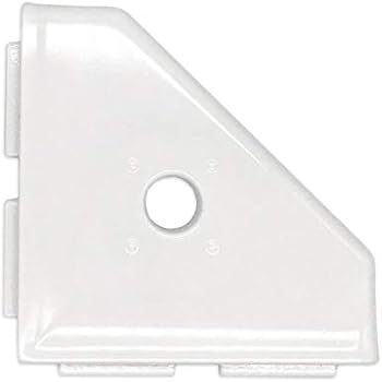 Questech Geo Lugged Corner Soap Dish 5 inch Bathroom Shower Shelf | Wall Mounted Shower Corner Soap Tray For New Construction (Bright White Polished)