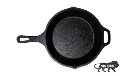 Bhagya Cast Iron Cookware Iron Skillet Frying Pan (10-inch)