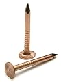 2-1/2" Smooth Shank Solid Copper Roofing Nails 11 Gauge USA Made - QTY 25